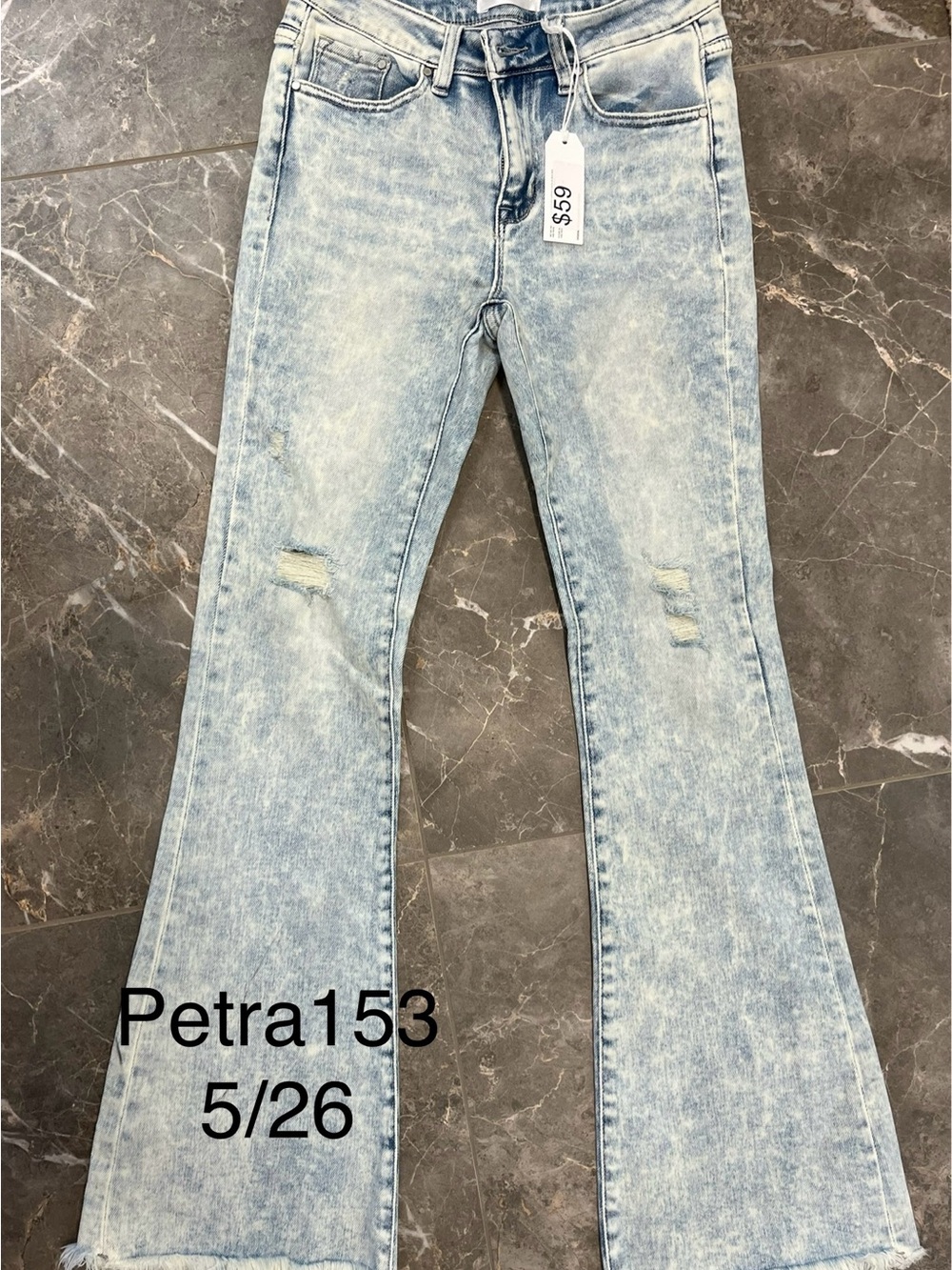 Petra Fashions Light Acid-Wash Jeans
